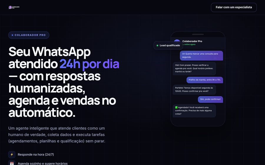 Prévia do site ColabPro