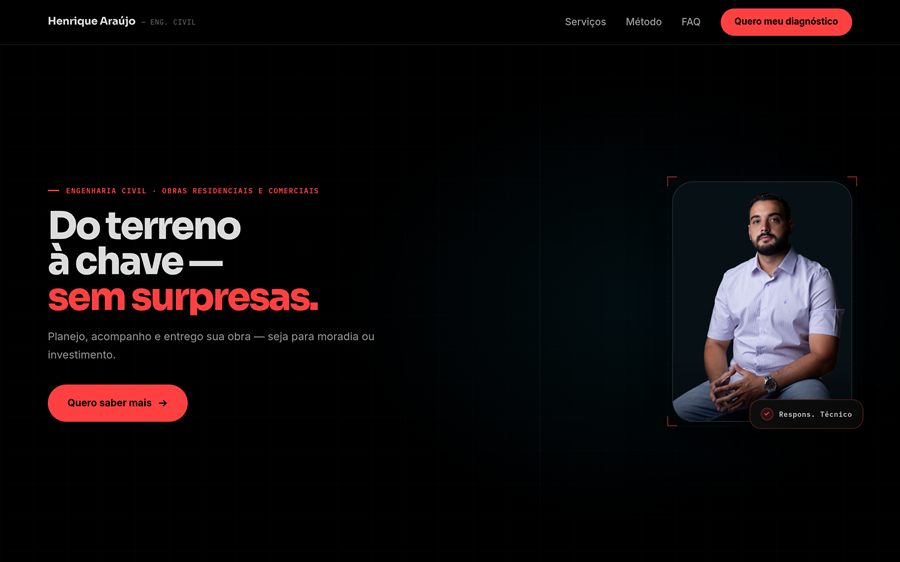 Prévia do site Eng. Henrique Araújo