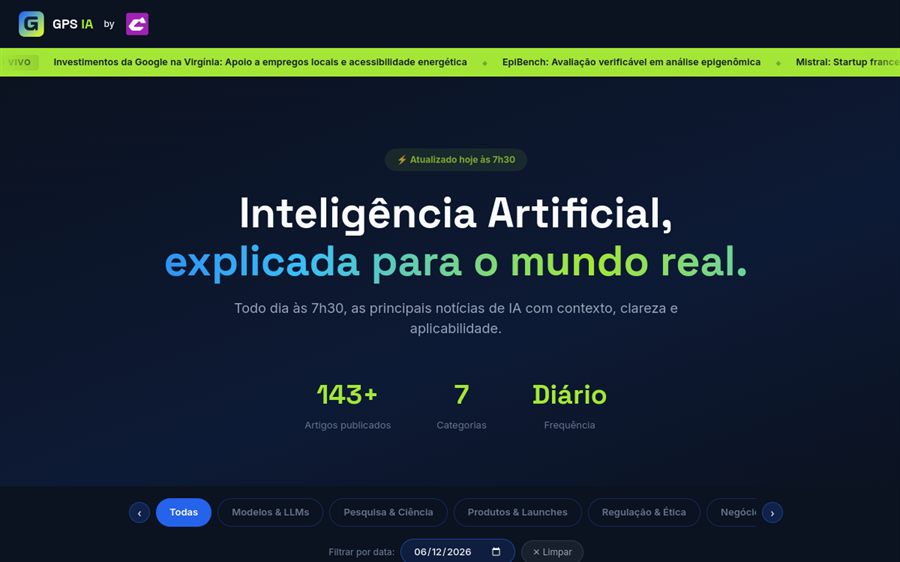 Prévia do site GPS IA